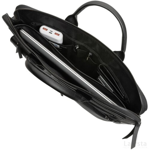 Swiss Peak GRS gerecyclede PU 14 inch laptoptas zwart