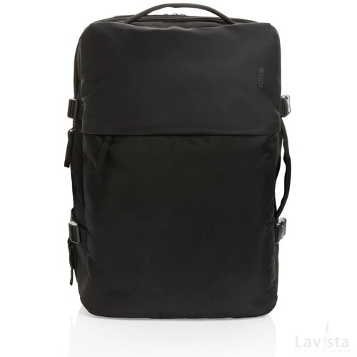 Swiss Peak AWARE™ RPET 15.6" uitbreidbare weekendrugzak zwart
