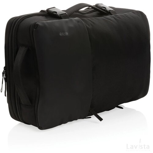 Swiss Peak AWARE™ RPET 15.6" uitbreidbare weekendrugzak zwart