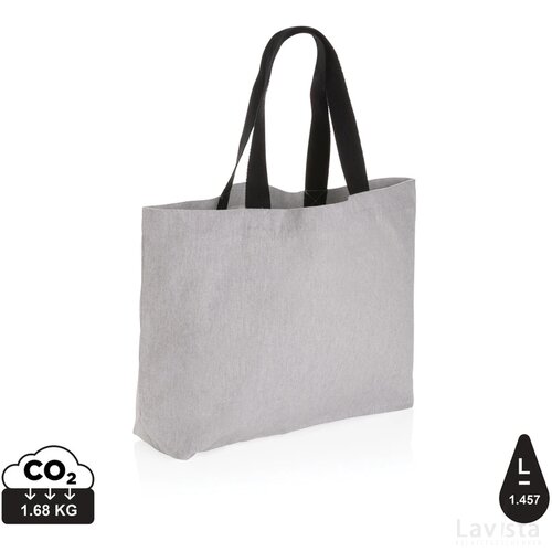 Impact Aware™ recycled canvas XL draagtas 240gsm ongeverfd grijs