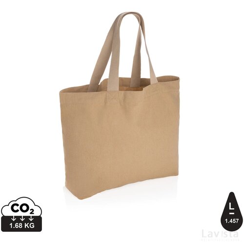Impact Aware™ recycled canvas XL draagtas 240gsm ongeverfd bruin