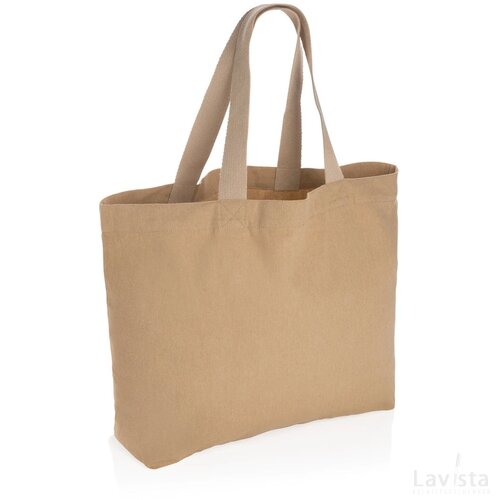 Impact Aware™ recycled canvas XL draagtas 240gsm ongeverfd bruin