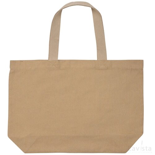 Impact Aware™ recycled canvas XL draagtas 240gsm ongeverfd bruin