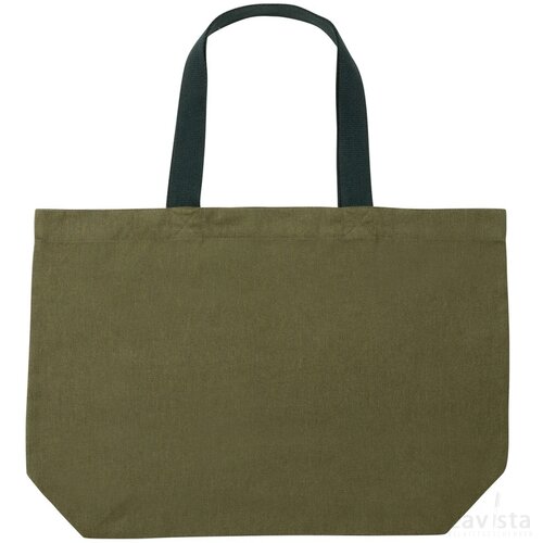 Impact Aware™ recycled canvas XL draagtas 240gsm ongeverfd groen