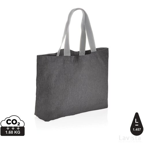 Impact Aware™ recycled canvas XL draagtas 240gsm ongeverfd antraciet