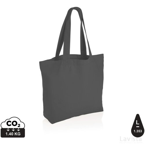 Impact Aware™ re-canvas shopper met vakje 240gsm ongeverfd antraciet