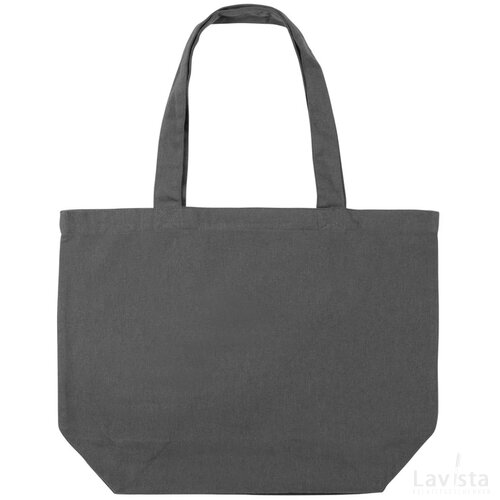 Impact Aware™ re-canvas shopper met vakje 240gsm ongeverfd antraciet