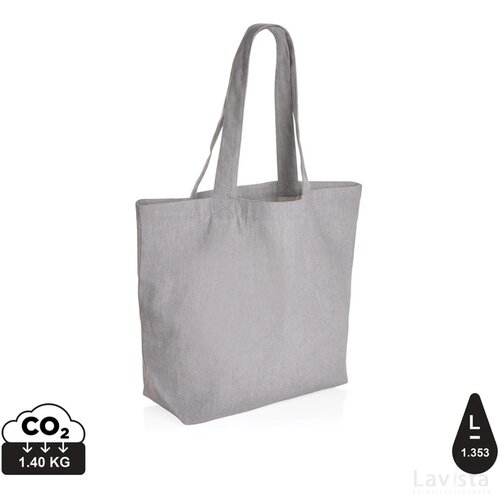 Impact Aware™ re-canvas shopper met vakje 240gsm ongeverfd grijs