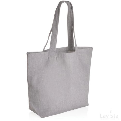 Impact Aware™ re-canvas shopper met vakje 240gsm ongeverfd grijs