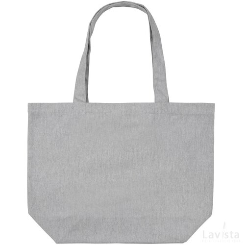 Impact Aware™ re-canvas shopper met vakje 240gsm ongeverfd grijs
