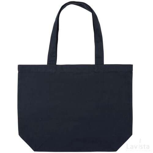 Impact Aware™ re-canvas shopper met vakje 240gsm ongeverfd donkerblauw