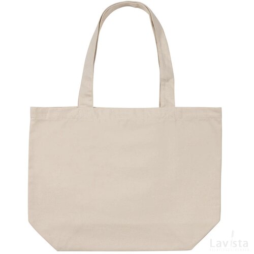 Impact Aware™ re-canvas shopper met vakje 240gsm ongeverfd gebroken wit