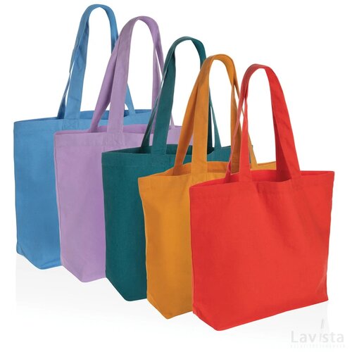 Impact Aware™ recycled canvas shopper met vakje 240gsm lavender