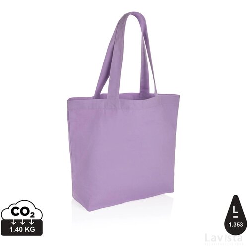 Impact Aware™ recycled canvas shopper met vakje 240gsm lavender