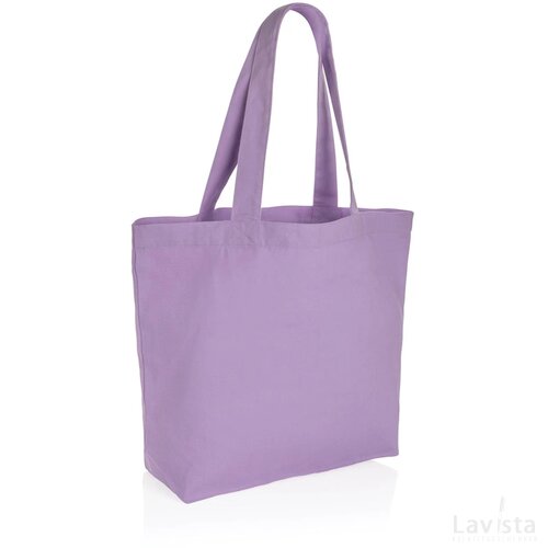 Impact Aware™ recycled canvas shopper met vakje 240gsm lavender