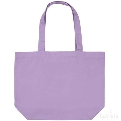 Impact Aware™ recycled canvas shopper met vakje 240gsm lavender