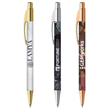 DIA balpen Metallic Executive in full colour all over bedrukt zilver DIA balpen Metallic Executive in full colour all over bedrukt zilver
