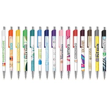 BATAM balpen Chrome met gekleurd beslag in full colour all over bedrukt donkergrijs BATAM balpen Chrome met gekleurd beslag in full colour all over bedrukt donkergrijs