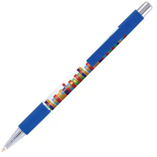 BATAM balpen Grip met gripzone en gekleurd beslag in full colour all over bedrukt