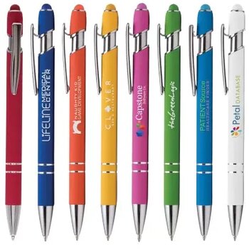 BARROW Stylus balpen soft touch met lasergravering roze