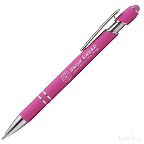 BARROW Stylus balpen soft touch met lasergravering roze