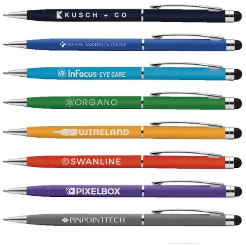 BIMINI Stylus balpen soft touch met lasergravering