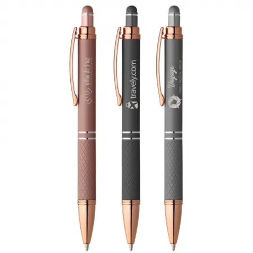 SAGAR Stylus balpen soft touch Rose Gold met lasergravering