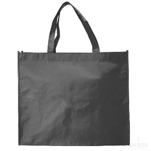 Mat gelamineerde Rpet shopper 100 g/m² zwart
