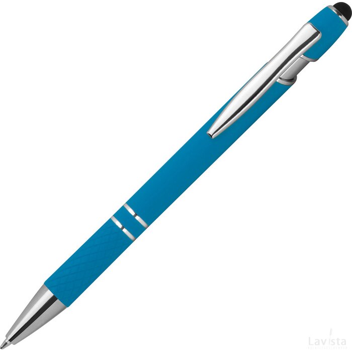 Pen met reliëf lichtblauw