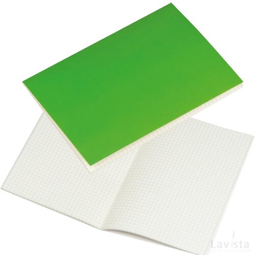 A5 notitieboekje met geruite pagina's groen