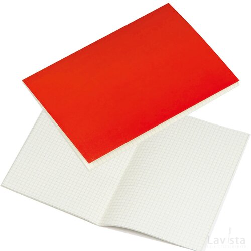 A5 notitieboekje met geruite pagina's rood
