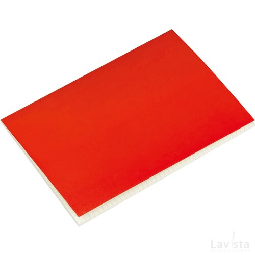A5 notitieboekje met geruite pagina's rood