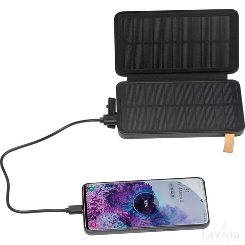 Solarpowerbank 8.000 mAh zwart