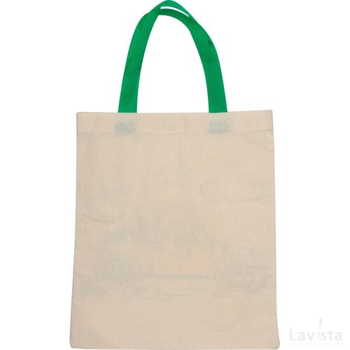 Katoenen kleurtas beige
