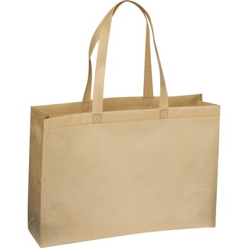 Non woven tas 80 grams met bodem beige