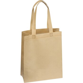 Non woven tas 80 grams met bodem beige