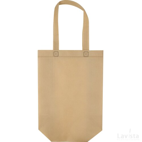 Non woven tas 80 grams met bodem beige