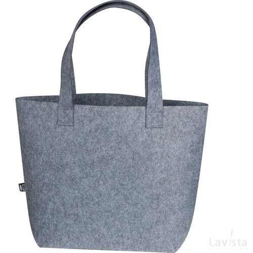 Shopper van RPET vilt zilvergrijs