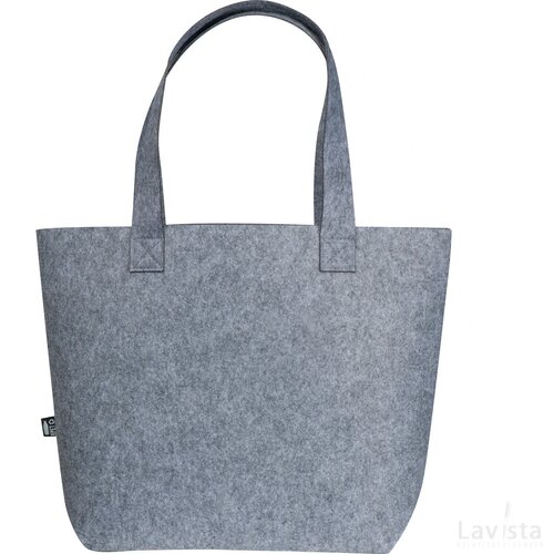 Shopper van RPET vilt zilvergrijs
