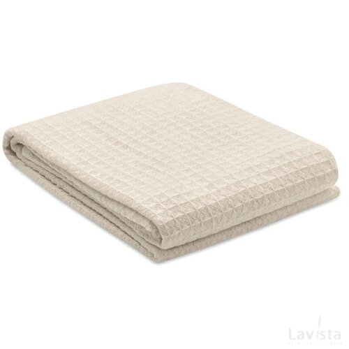 Katoenen wafeldeken 350 gr/m² Gusto beige