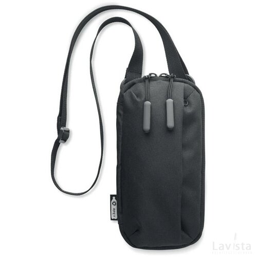 Cross body smartphone tas Valley wallet zwart