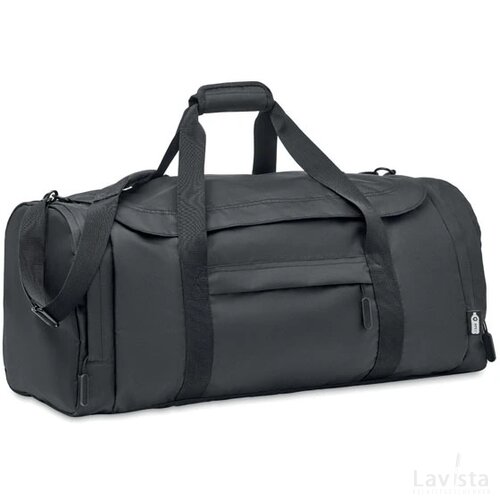Grote sporttas in 300d rpet Valley duffle zwart