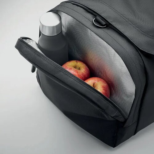 Grote sporttas in 300d rpet Valley duffle zwart