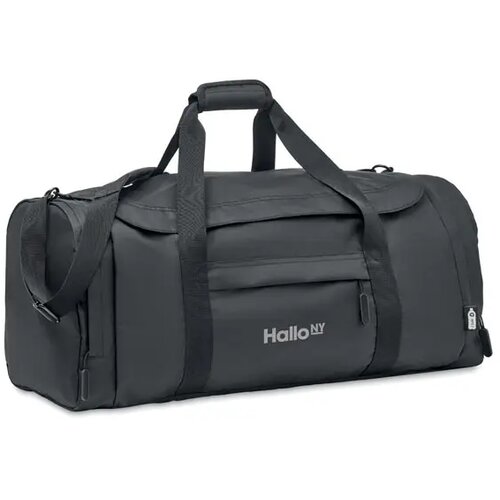 Grote sporttas in 300d rpet Valley duffle zwart