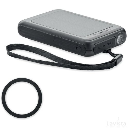 Solar powerbank 5000 mah Solpow zwart