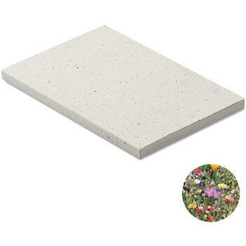 A5 notitieboekje zaadpapier Seed book wit