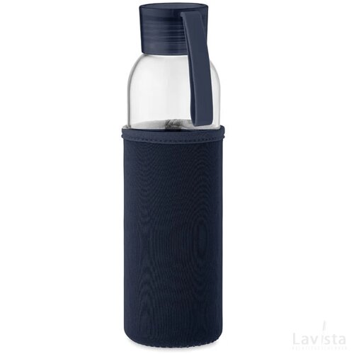 Gerecyclede glazen fles 500 ml Ebor donker marineblauw