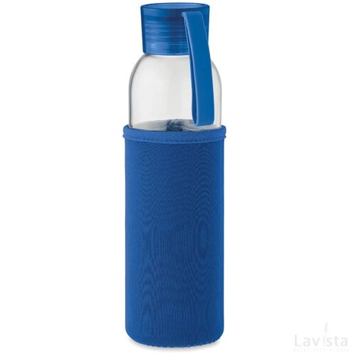 Gerecyclede glazen fles 500 ml Ebor royal blauw