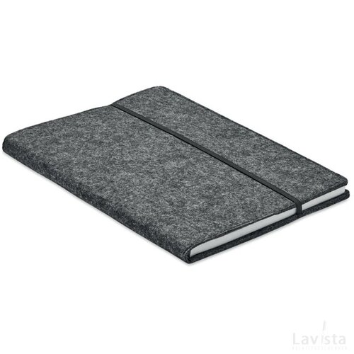A5 notitieboekje rpet vilt Feltbook donker grijs
