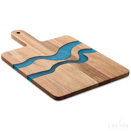 Serveerplank met epoxyhars detail Bruin